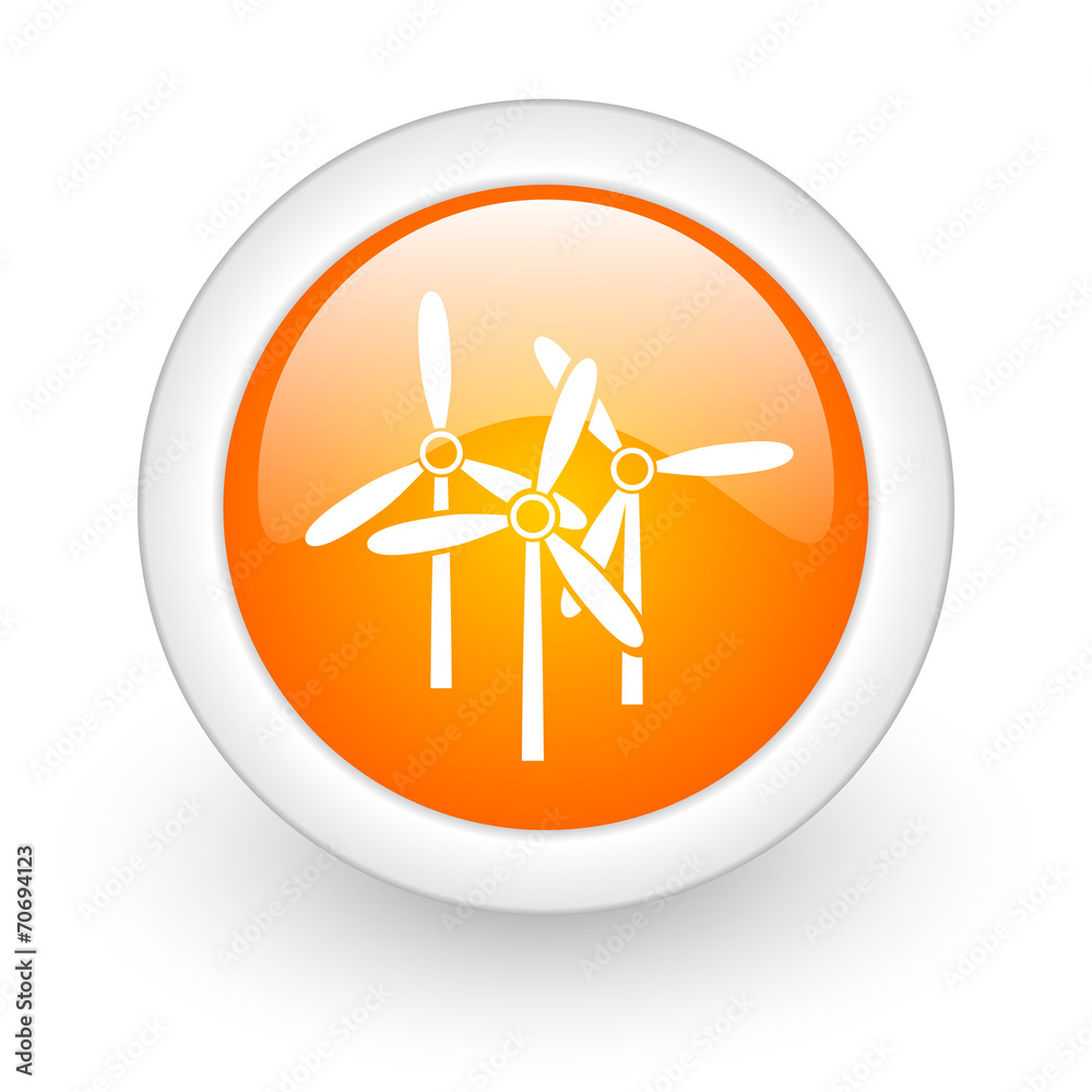 windmill orange glossy web icon on white background windmill orange glossy web icon on white background