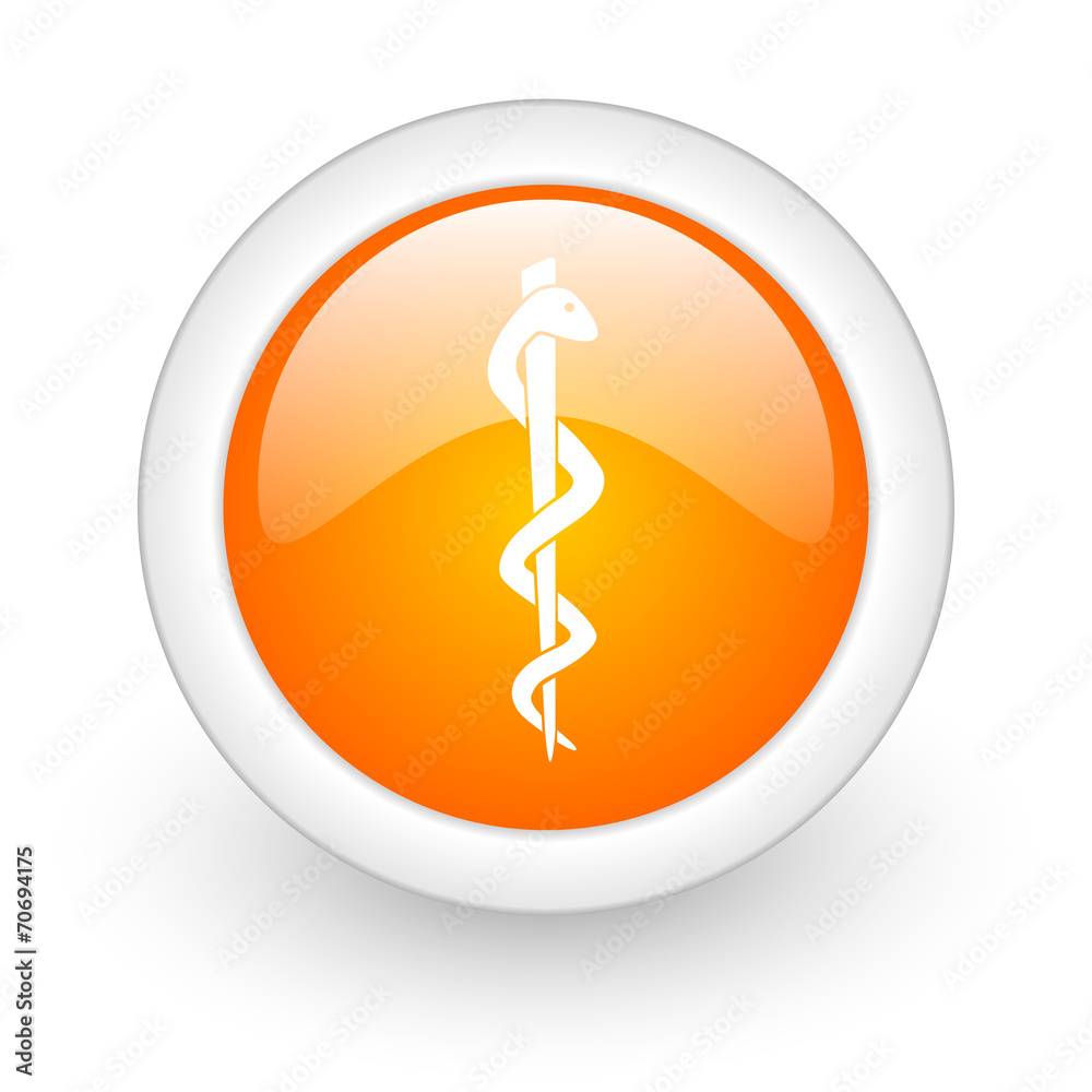 emergency orange glossy web icon on white background. emergency orange glossy web icon on white background.