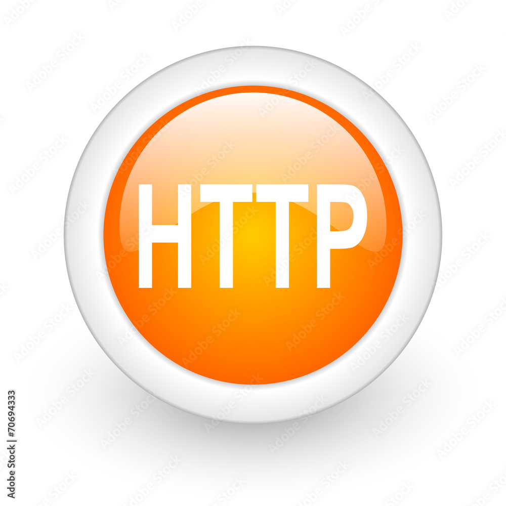 http orange glossy web icon on white background. http orange glossy web icon on white background.