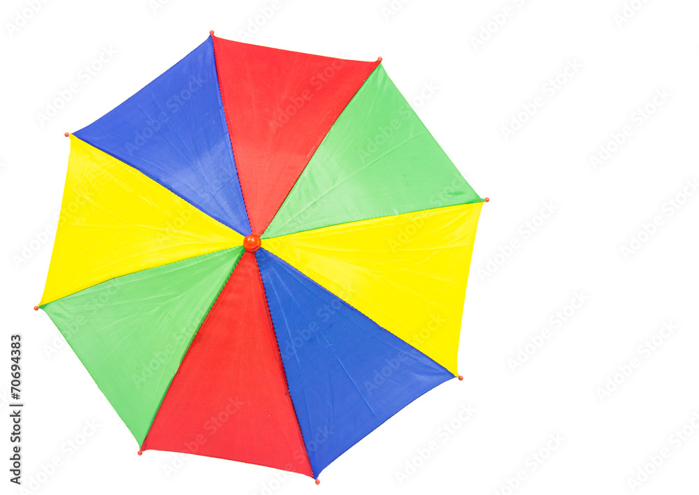 Colorful of umbrella on white background