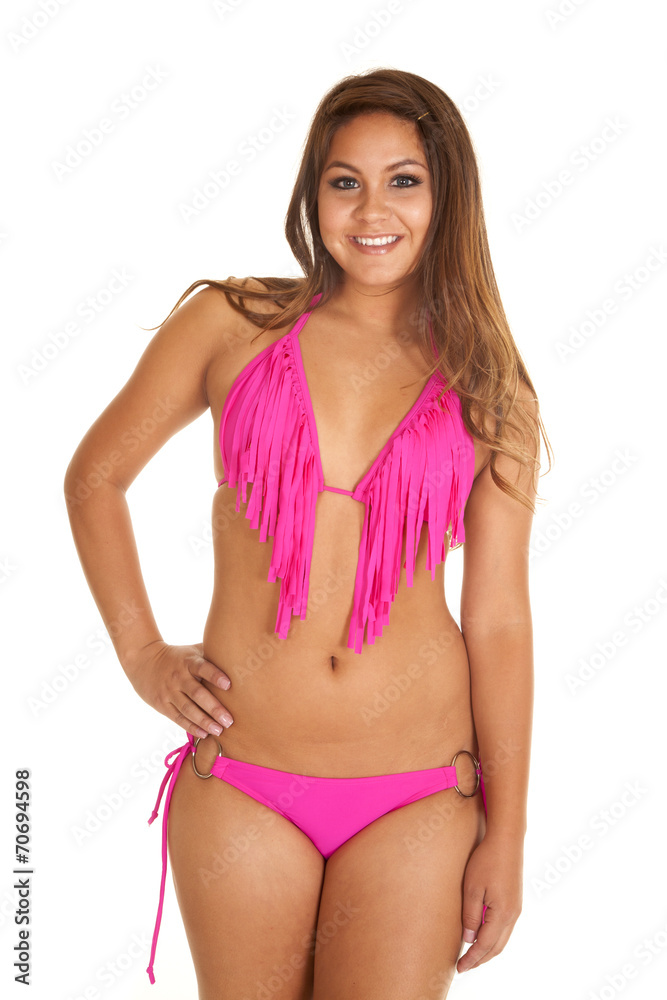 pink swim suit fringe pink swim suit fringe