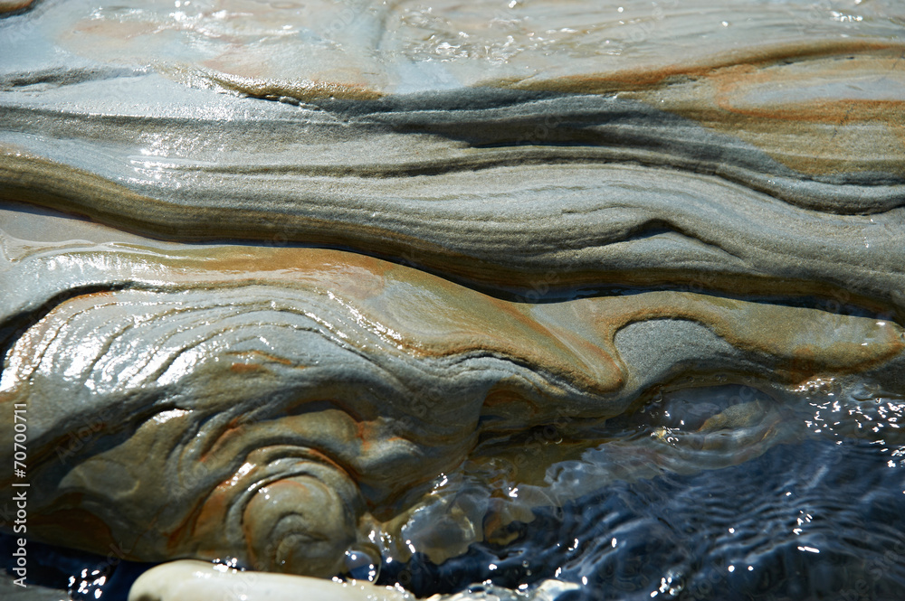 Beautiful surface of a stone in the water