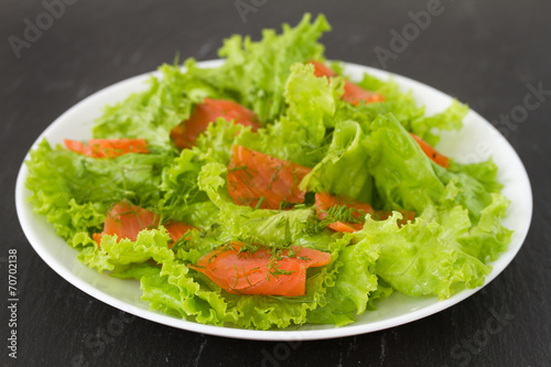 salad with smoked salmon