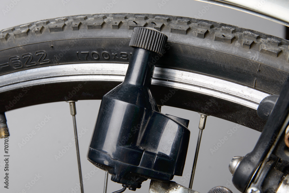Foto close-up on a bicycle  generator