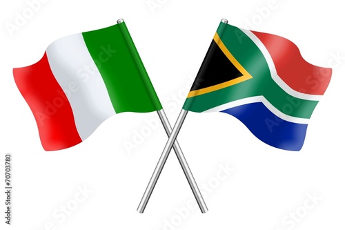 Flags: Italy and South Africa