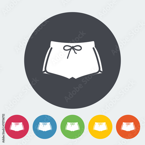 Sports shorts single icon.