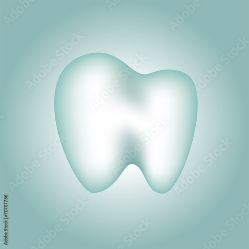 Abstract vector tooth logotype concept isolated on white