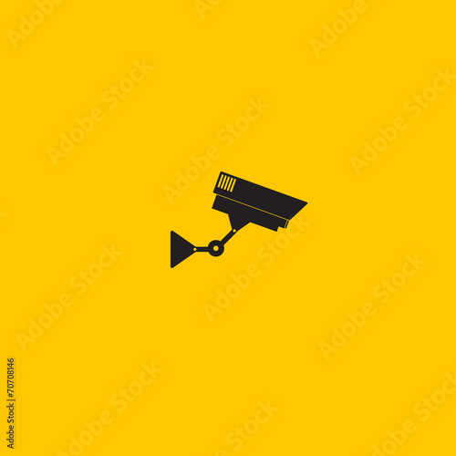 cctv icon orange vector