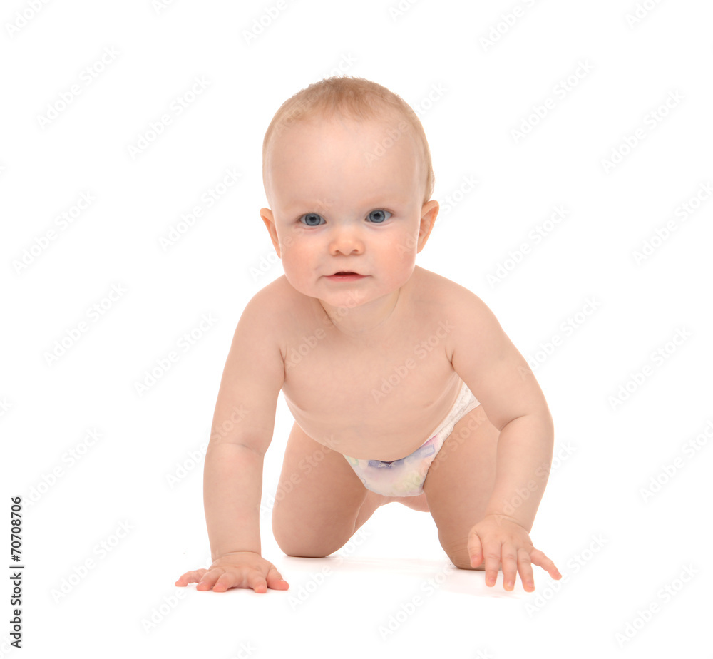 Infant child baby toddler sitting or crawling happy smiling Infant child baby toddler sitting or crawling happy smiling
