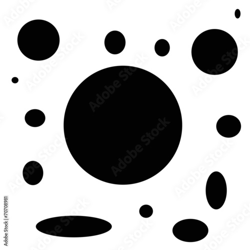 Black circle white background
