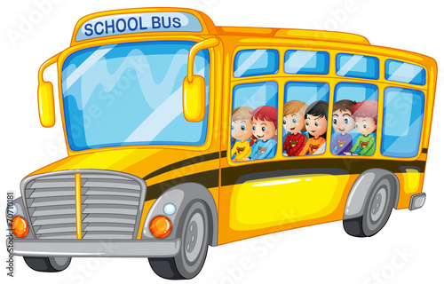 Children and school bus
