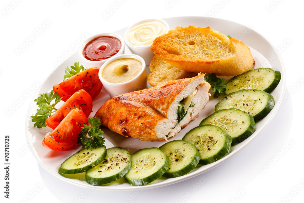 Roast chicken fillet and vegetables Roast chicken fillet and vegetables