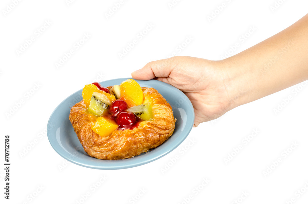 Mixed fruit Danish pastry