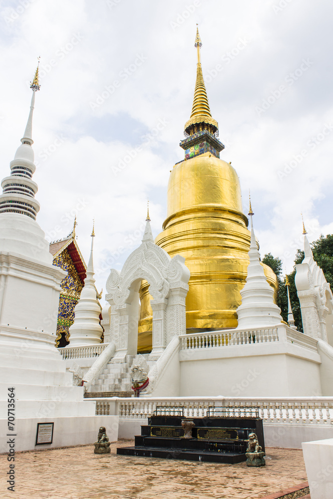 Fototapeta premium pagoda at Wat Suan Dok in Chiang Mai, Thailand