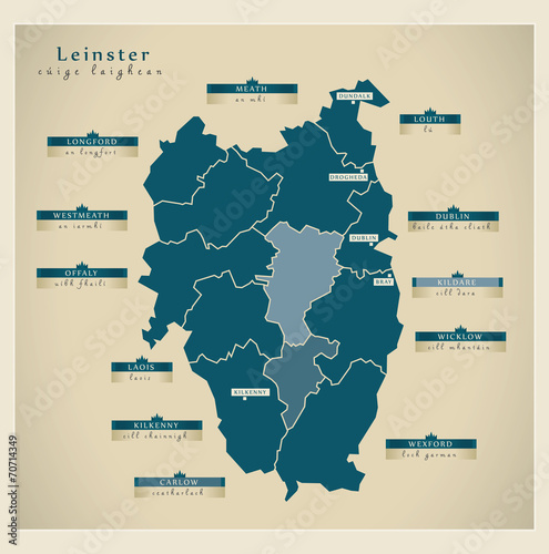 Modern Map - Leinster IE photo