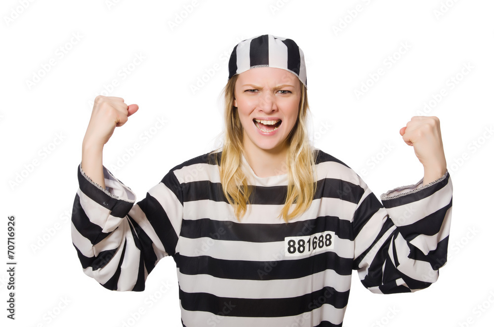 Funny prison inmate in concept Funny prison inmate in concept