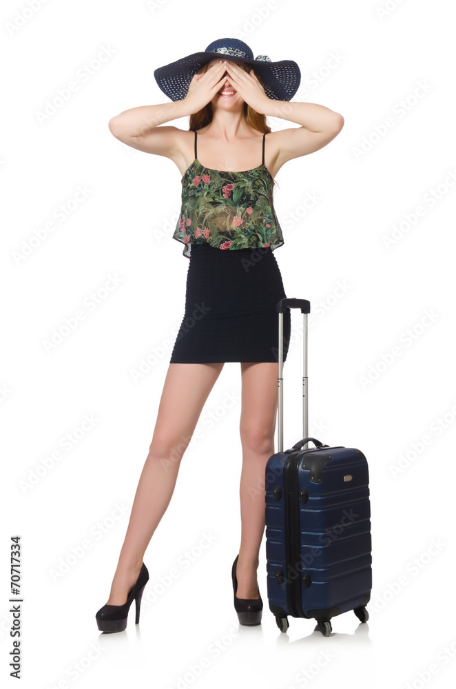 Travelling tourism concept isolated on white Travelling tourism concept isolated on white