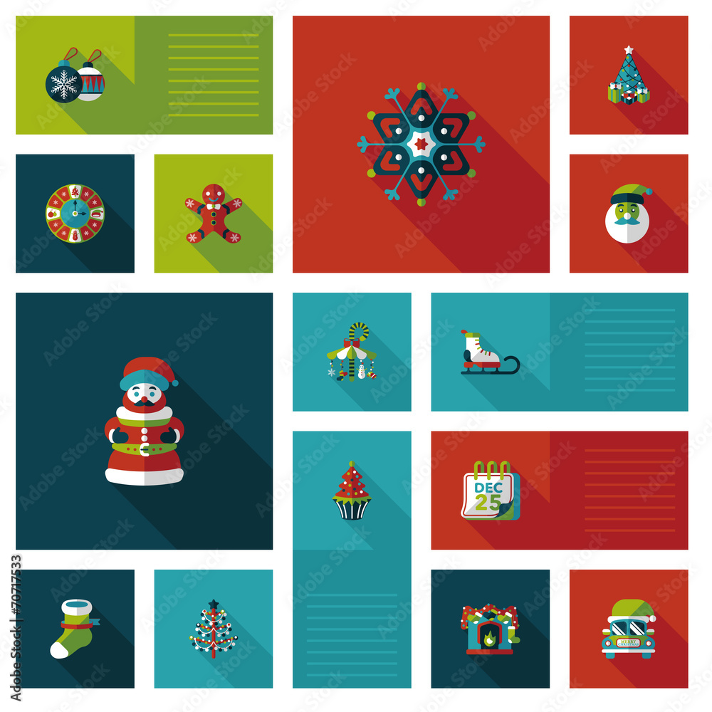 Merry Christmas ui flat icon with long shadow,eps10 Merry Christmas ui flat icon with long shadow,eps10