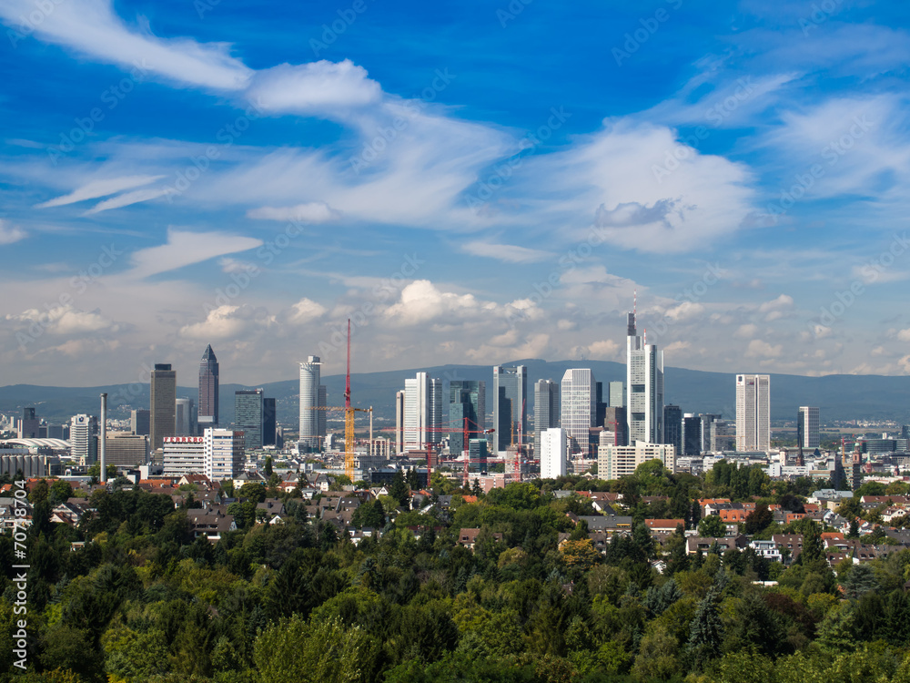 Fototapeta premium Skyline of Frankfurt, Niemcy,