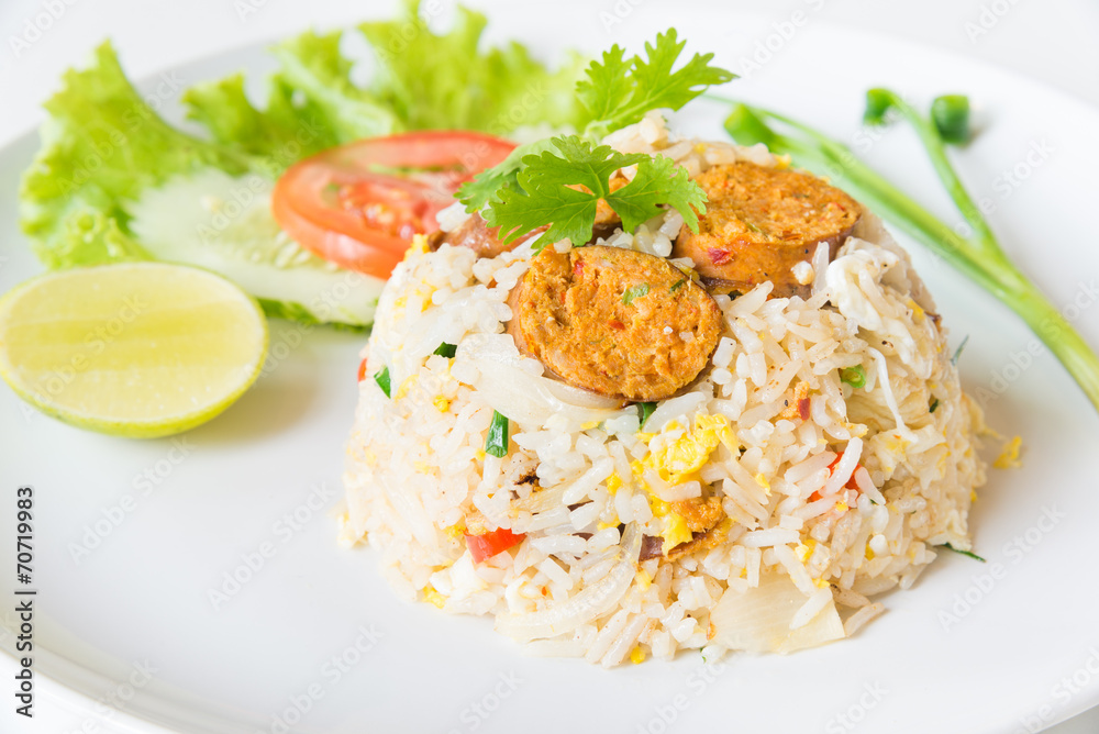 Macro Grill Northern Thai Sausage fried rice with egg Macro Grill Northern Thai Sausage fried rice with egg