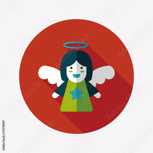 angel flat icon with long shadow, eps10