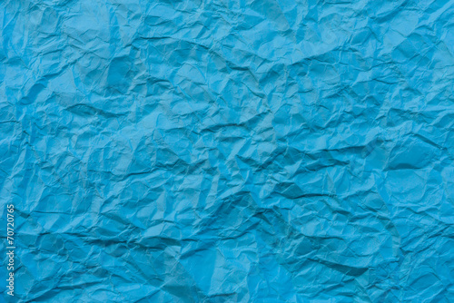 texture of wrinkled blue paper