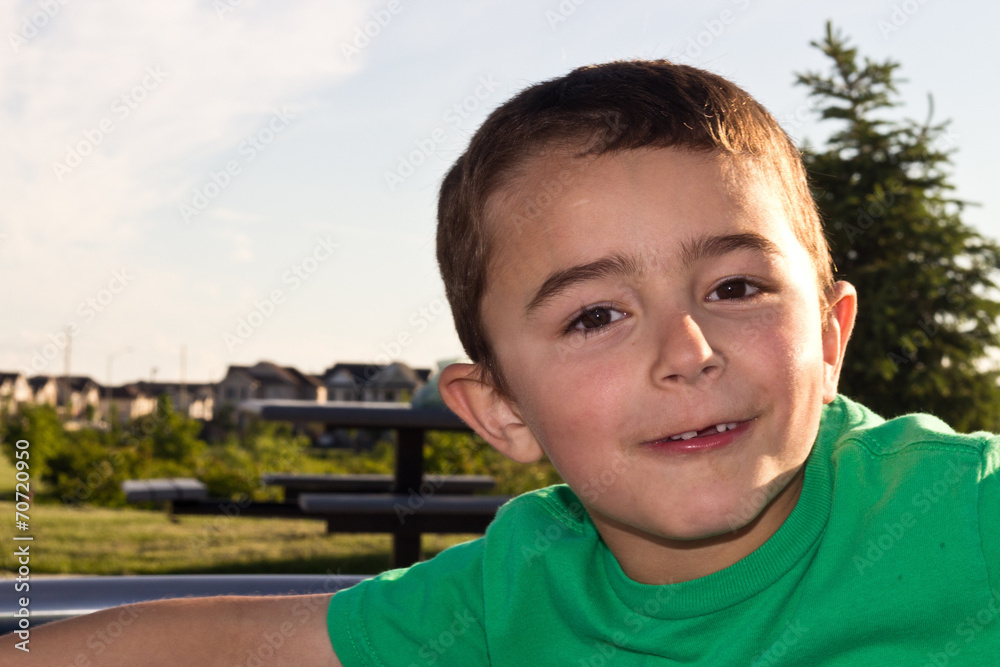 Little boy having fun at the playground Little boy having fun at the playground