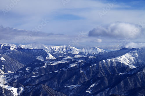 View on mountains from ski resort