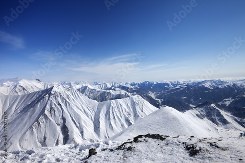 Winter snowy mountains. Panoramic view © BSANI