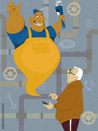 Calling plumber