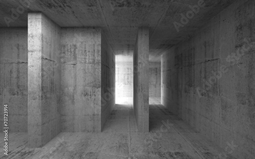 Empty dark abstract concrete interior. 3d illustration