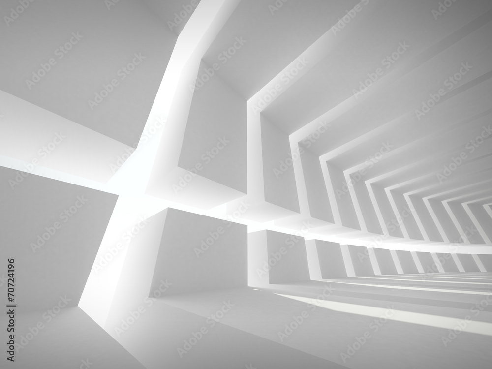 3d illustration: Abstract architecture background with white ben 3d illustration: Abstract architecture background with white ben
