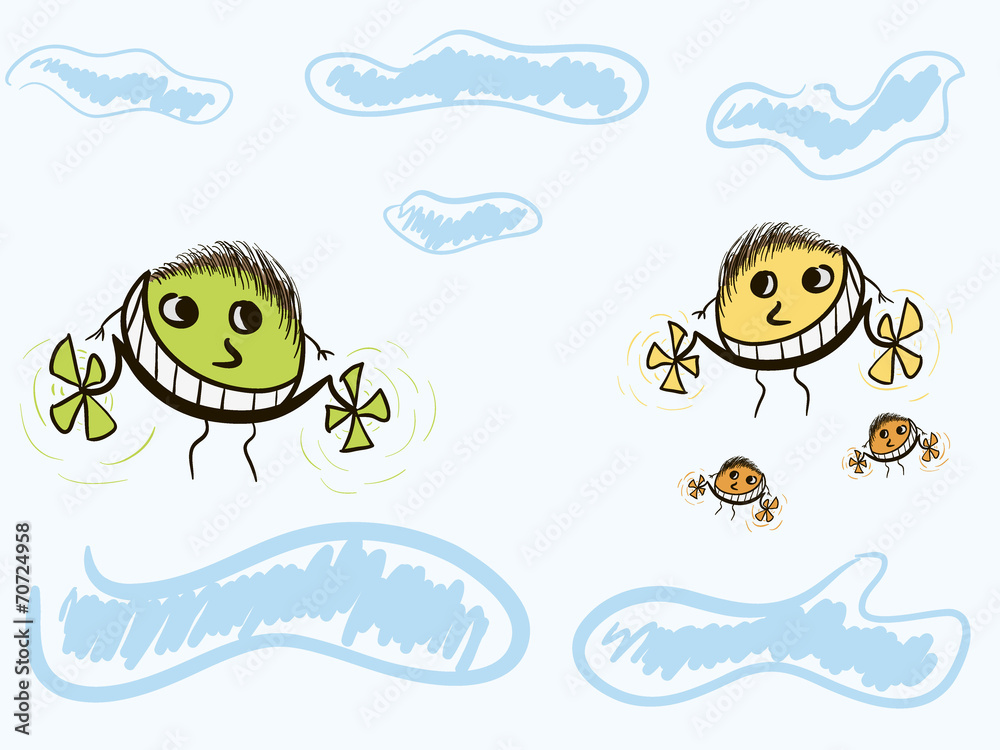 Obraz premium The flying monsters