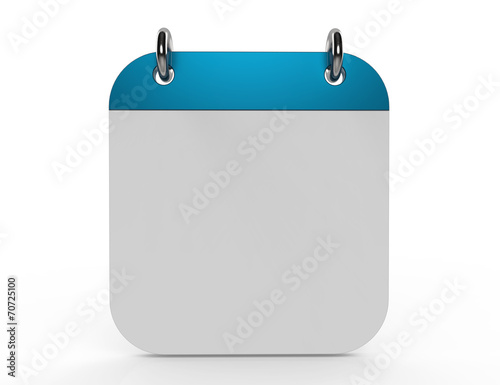 3d illustration of calendar with blank page photo