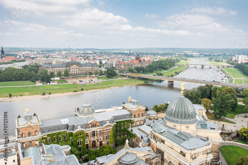 View over Dresden and River Elbe