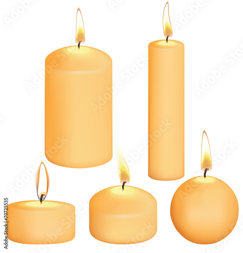 Set of candles. Illustration
