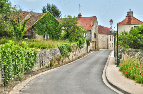 France, the picturesque village of Fontenay Saint Pere in les Yv photo