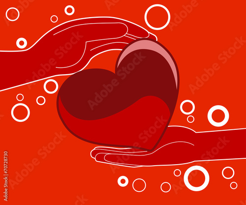 Love Heart Gift - Illustration
