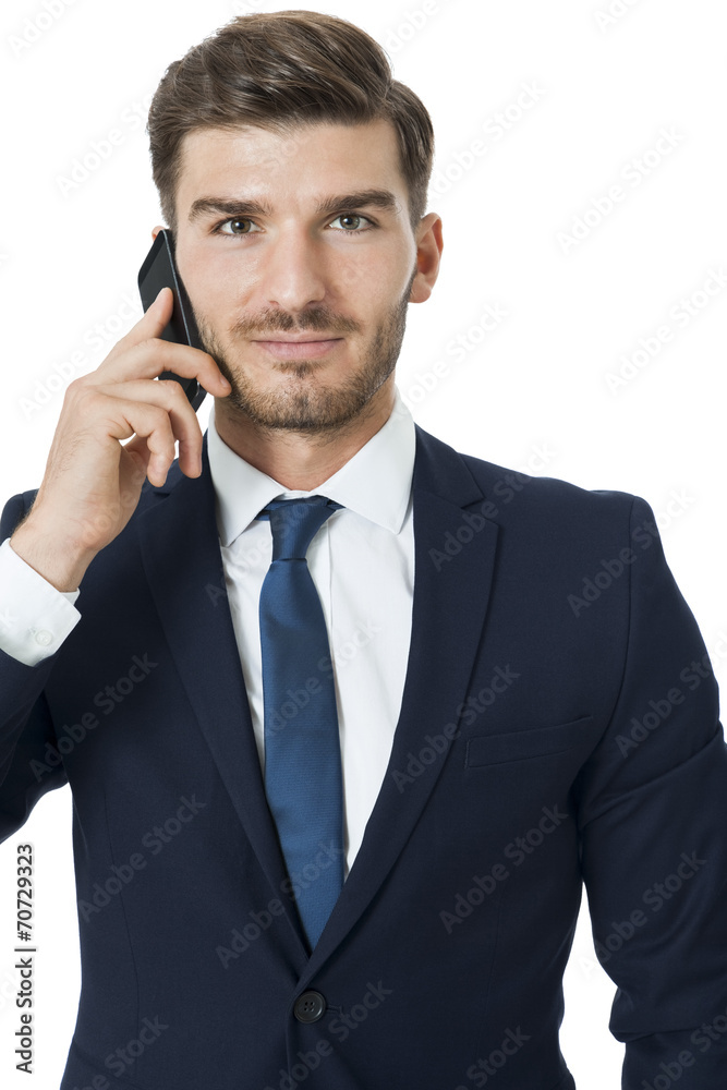 Stylish businessman chatting on his mobile Stylish businessman chatting on his mobile
