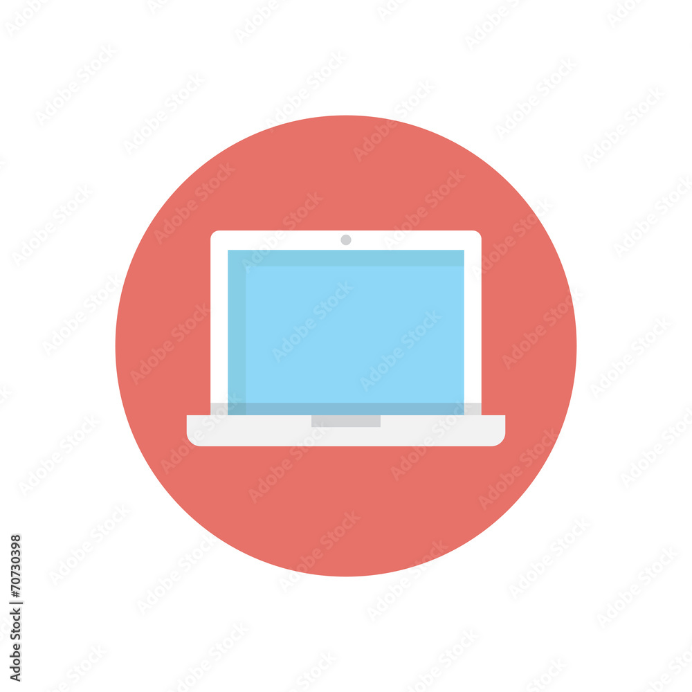 Flat modern vector icon: laptop. Flat modern vector icon: laptop.