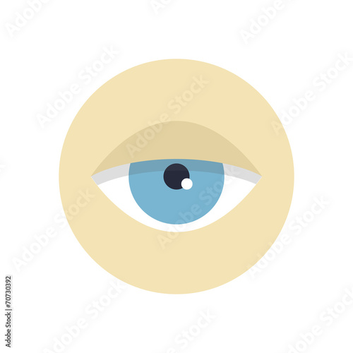 Flat modern vector icon: eye.
