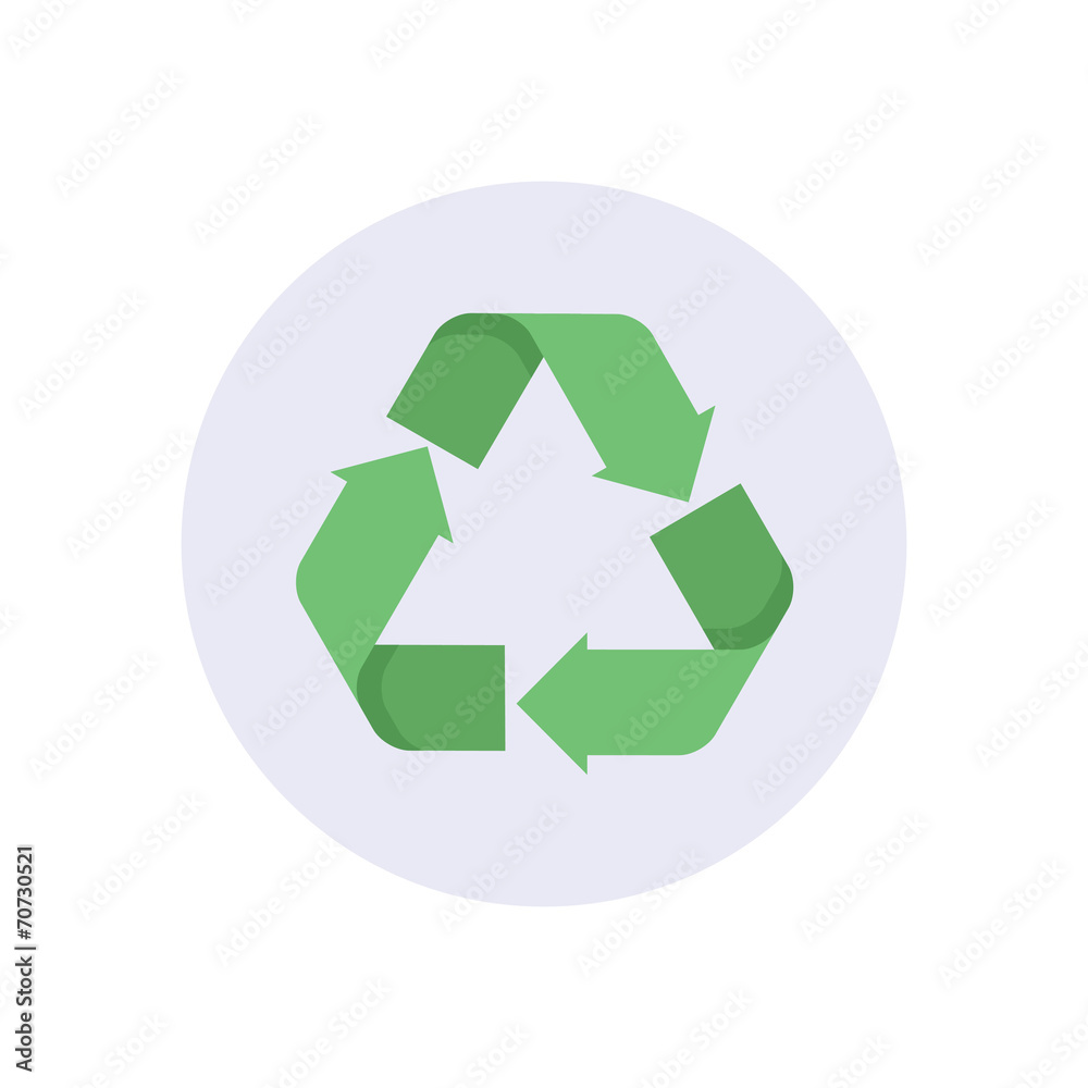 Flat modern vector icon: recycling. Flat modern vector icon: recycling.