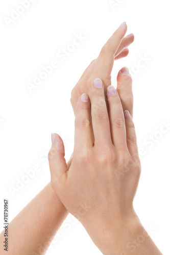 Sensual female hands isolated on white © juniart