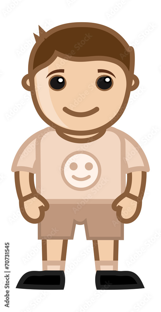 Happy Kid - Vector Character Cartoon Illustration Happy Kid - Vector Character Cartoon Illustration