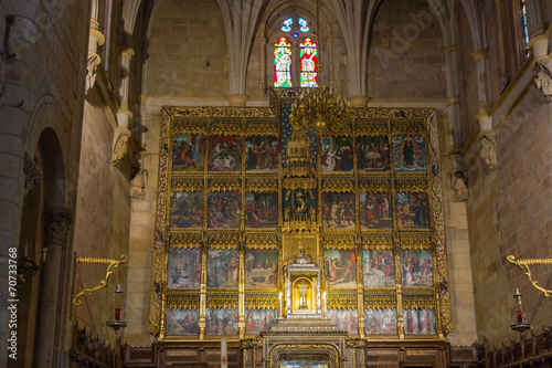 Retablo en el Interior de la Basilica de San Isidoro en España