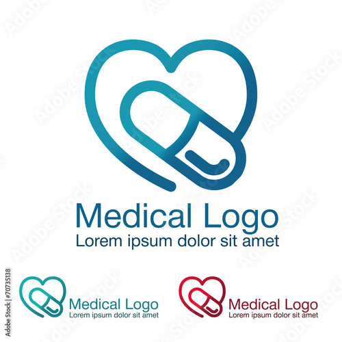 Heart logotype, medical logo