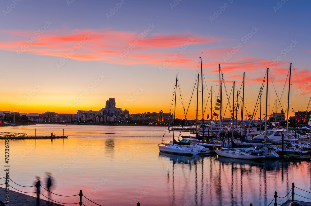 Sunset over a Harbour