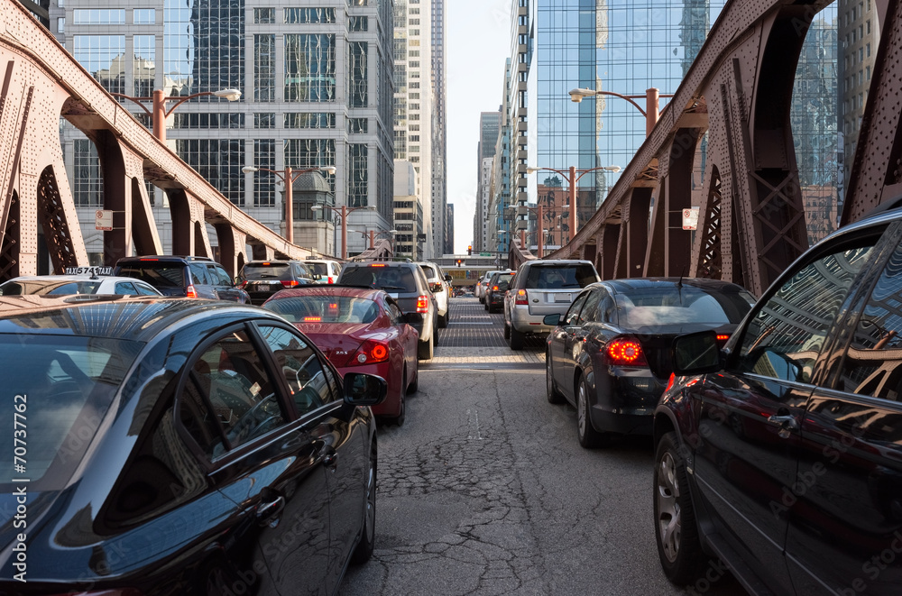 Motion of cars on the Marshall Suloway Bridge, Chicago.