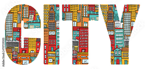 Busy city word
