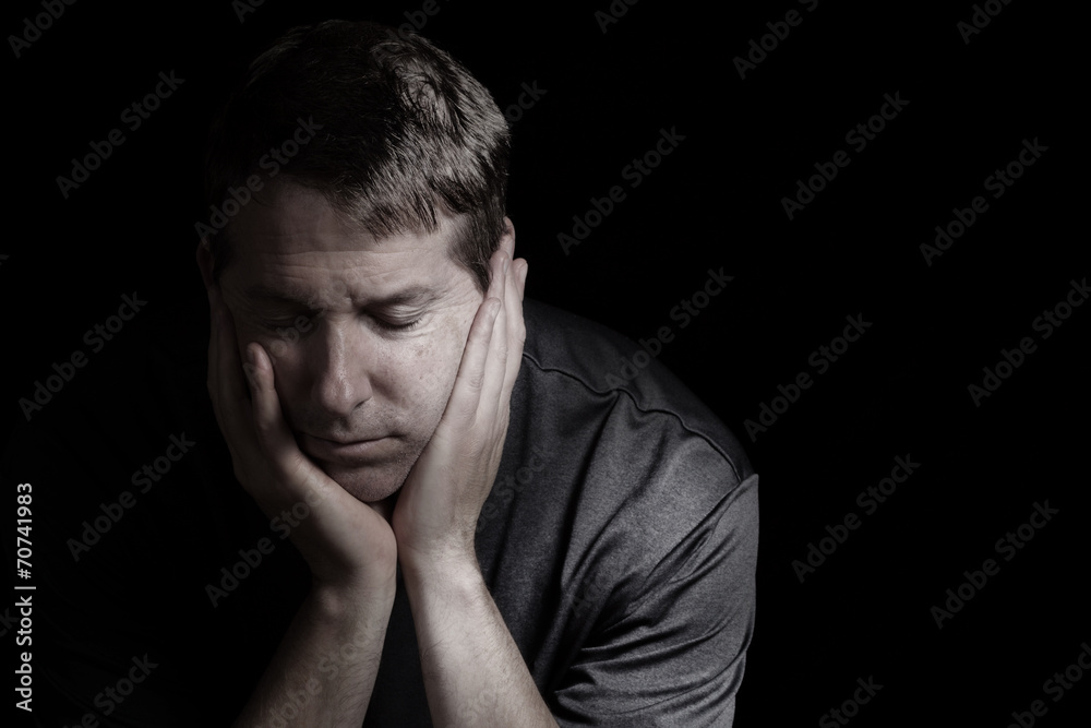 Fototapeta premium Mature man in Depression